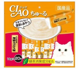 Thức ăn cho mèo CIAO CHURU thịt gà và hải sản (20 thanh) SC-128