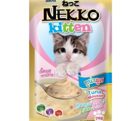 Pate Cho Mèo Con Nekko 70g – Vị Cá Ngừ Và Sữa Dê