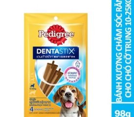 Bánh Xương Sạch Răng Cho Chó Cỡ Trung 10-25kg Pedigree Dentastix Medium Dogs 98g